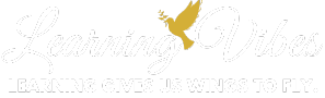 Learning Vibes Logo: Learning gives us wings to fly.